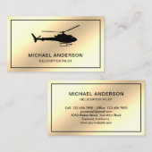 Moderne piloot voor de piloot van Cream Gold Foil Visitekaartje (Voorkant / Achterkant)