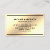 Moderne piloot voor de piloot van Cream Gold Foil Visitekaartje (Achterkant)