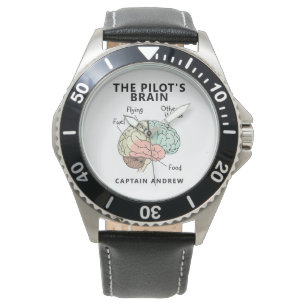 Moderne pilootnaam Grappige luchtvaartcitaat Horloge