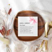 Moderne Pink Bow leuke weetjes bruiloft servetten