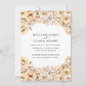 Moderne pioen Waterverf Bloemen Alles in één bruil Kaart (Voorkant)