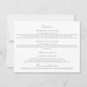 Moderne Pioenrozen Bloemen Bruiloft Info Bijgevoeg Kaart (Voorkant)