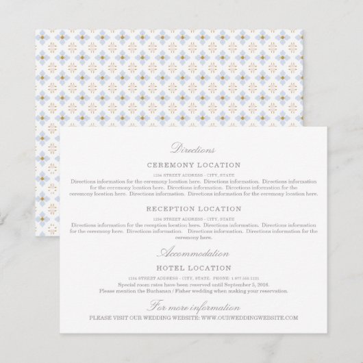 Moderne Pioenrozen Bloemen Bruiloft Info Bijlage k Kaart (Voorkant / Achterkant)