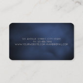 Moderne Piping Bag Bloemen Bakkerij Donkerblauw Visitekaartje (Achterkant)