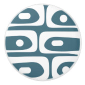 Moderne Piquet minimalistische retro patroon uit h Keramische Knop (Voorkant)