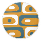 Moderne Piquet minimalistische retro patroon uit h Keramische Knop (Voorkant)