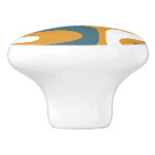 Moderne Piquet minimalistische retro patroon uit h Keramische Knop (Zijkant)