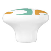 Moderne Piquet minimalistische retro patroon uit h Keramische Knop (Zijkant)