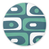 Moderne Piquet minimalistische retro patroon uit h Keramische Knop (Voorkant)