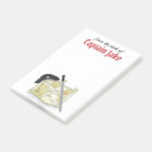 Moderne Piraat Oude Kaart Zeerover Post-it® Notes (Schuin)
