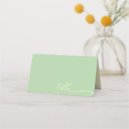 Moderne Pistache & Crème heldere zittafel Plaatskaartje