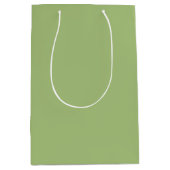Moderne Pistache Groen Plain Solid Kleur Medium Cadeauzakje (Voorkant)