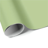 Moderne pistachegroene effen kleur cadeaupapier (Rol Hoek)