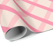 Moderne Pittige Rode Roze Geometrisch Cadeaupapier (Rol Hoek)