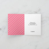 Moderne pittige roze geometrische een foto feestdagen kaart (Binnen)