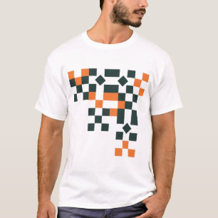 Moderne Pixel Art Abstract Geometrisch Hoekontwerp T-shirt