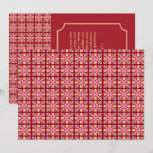 Moderne Pixel Geometrie Abstract Kruis Kunstpatroo Bedankkaart (Voorkant / Achterkant)