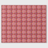 Moderne Pixel Geometrie Abstract Kruis Kunstpatroo Cadeaupapier (Vlak)