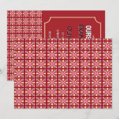 Moderne Pixel Geometrie Abstract Kruis Kunstpatroo Kaart (Voorkant / Achterkant)