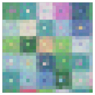 Moderne pixelblokkleurgelt patches stof