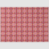 Moderne Pixelgeometrie Abstract Kruis Kunstpatroon Tissuepapier (Voorkant)
