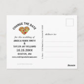 Moderne Pizza Black Script Foto Wijzig de datum Briefkaart (Achterkant)