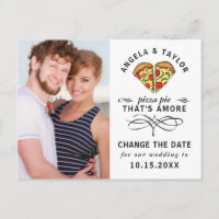 Moderne Pizza Black Script Foto Wijzig de datum