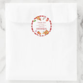 Moderne Pizza Dank Je Verjaardag Ronde Sticker (Tas)