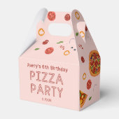 Moderne Pizza Party Dank u Favor Box Bedankdoosjes (Voorkant Zijde)