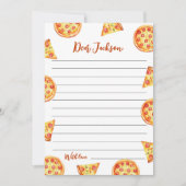 Moderne Pizza Tijd Capsule Nota Bericht Kaart (Voorkant)