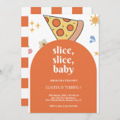 Moderne Pizza Verjaardag uitnodiging (Voorkant / Achterkant)