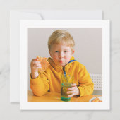 Moderne Pizza Verjaardagsfeestje Foto Bedankkaart (Achterkant)