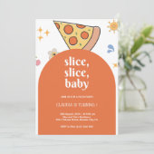 Moderne Pizza Verjaardagsuitnodiging Kaart (Staand voorkant)