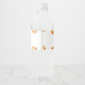 Moderne Pizza Waterfles Label Verjaardagsfeestje Etiket (Achterkant)