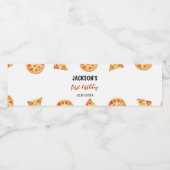 Moderne Pizza Waterfles Label Verjaardagsfeestje Waterfles Etiket (Enkel label)