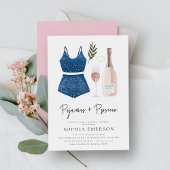 Moderne PJ's en Prosecco Vrijgezellenfeest Kaart