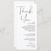 Moderne plaatsing van het Manuscript van het Minim Programmakaart (Voorkant / Achterkant)