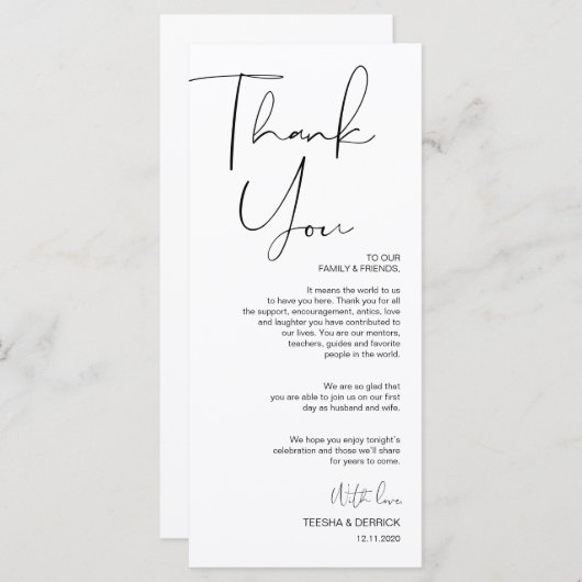 Moderne plaatsing van het Manuscript van het Minim Programmakaart (Voorkant / Achterkant)