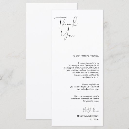 Moderne plaatsing van het Manuscript van het Minim Programmakaart (Voorkant / Achterkant)