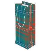 Moderne Plaid Clan Wilson Party Tartan Wijn Cadeautas (Achterkant Gekanteld)