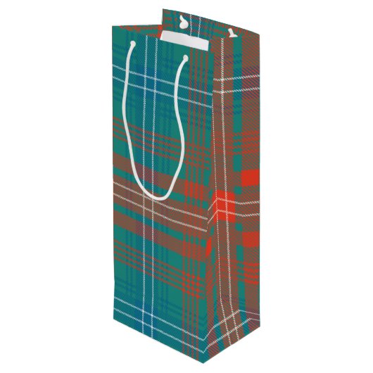 Moderne Plaid Clan Wilson Party Tartan Wijn Cadeautas (Achterkant Gekanteld)