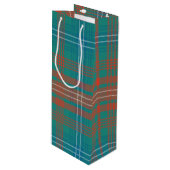 Moderne Plaid Clan Wilson Party Tartan Wijn Cadeautas (Voorkant Gekanteld)