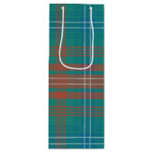 Moderne Plaid Clan Wilson Party Tartan Wijn Cadeautas (Voorkant)