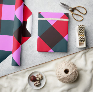 Moderne Plaid Inpakpapier