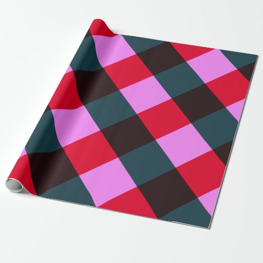 Moderne Plaid Inpakpapier (Uitgerold)