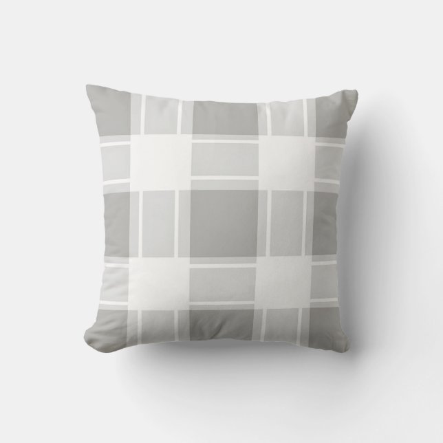 Moderne Plaid met Grijze Tinten Kussen (Voorkant)
