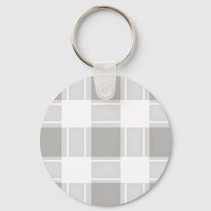 Moderne Plaid met Grijze Tinten Sleutelhanger