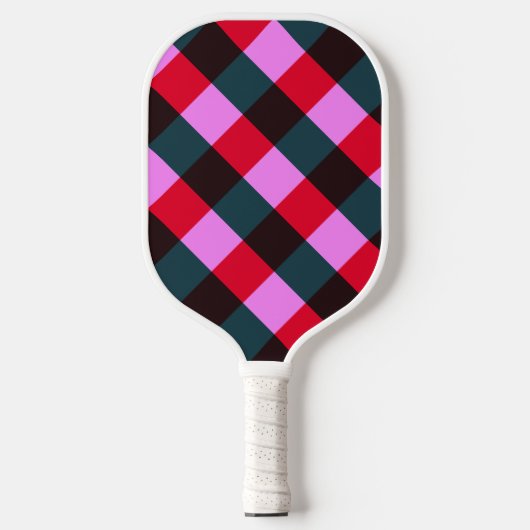 Moderne Plaid Pickleball Paddle (Voorkant)