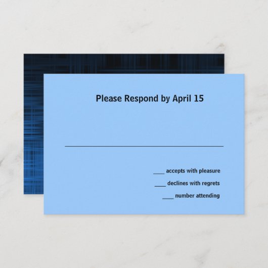 Moderne Plaid RSVP Kaartje (Voorkant / Achterkant)