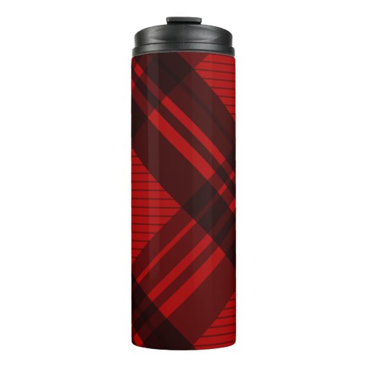 Moderne Plaid Waterfles Thermosbeker (Voorkant)